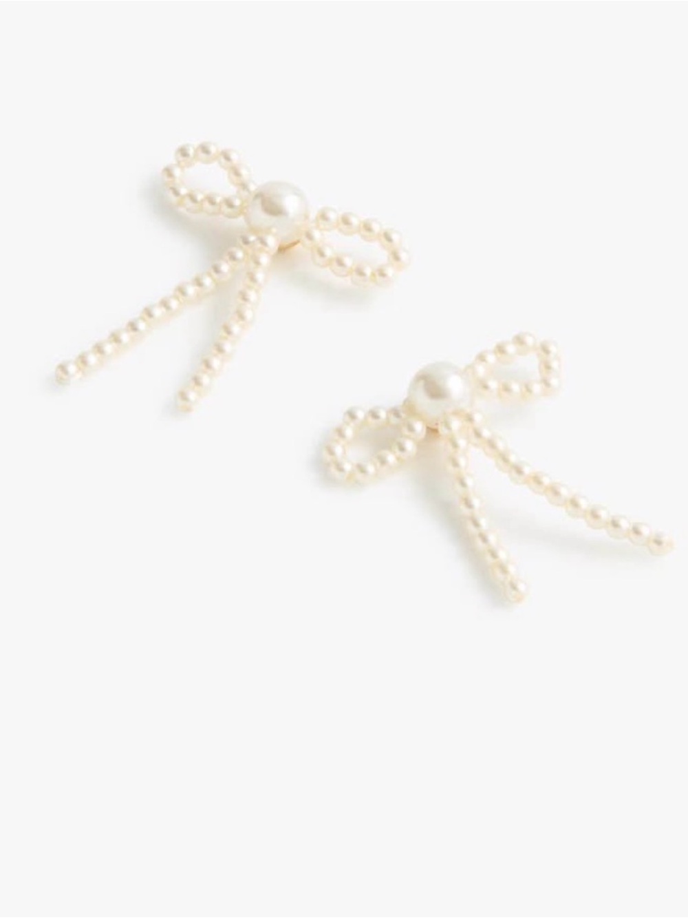 J. Crew Factory Pearl Bow Drop Earrings